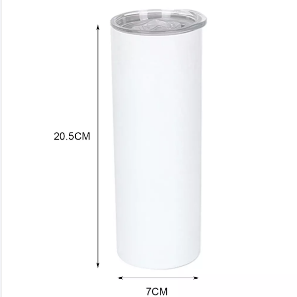 20oz Case ( 25 Units) Skinny Matte Straight Sublimation Tumbler