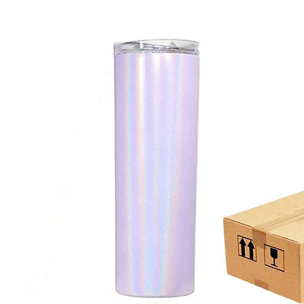 20oz CASE (15 UNITS) Glitter Skinny Strainght sublimation tumblers