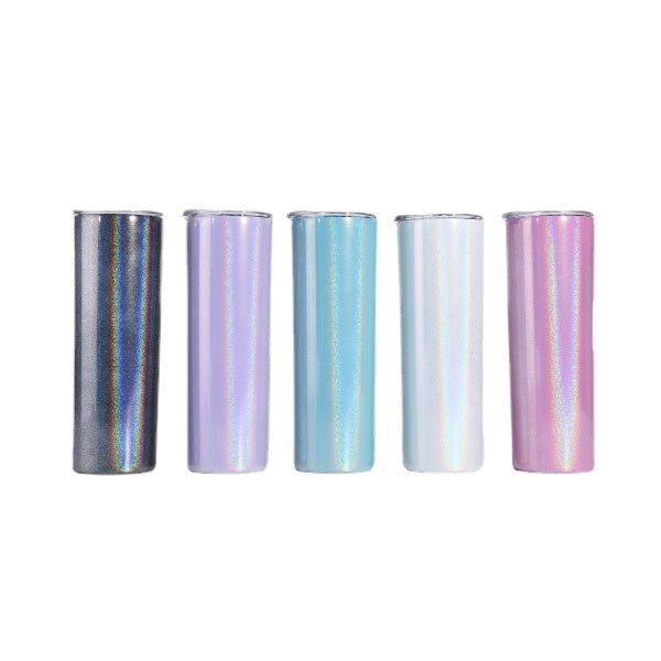 20oz CASE (15 UNITS) Glitter Skinny Strainght sublimation tumblers