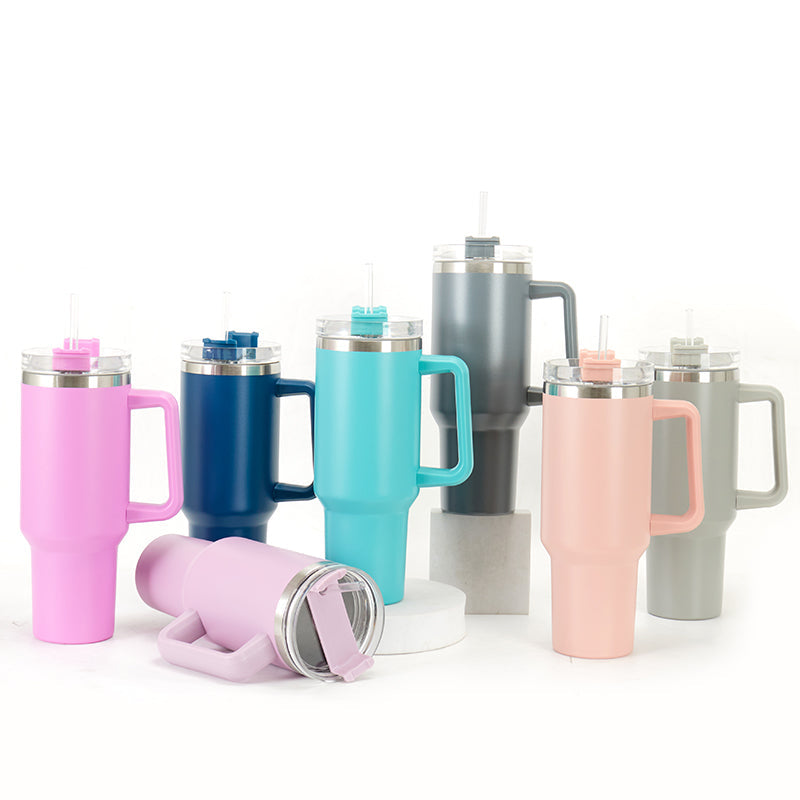 40oz CASE (1/25 UNITS) tumbler with handle