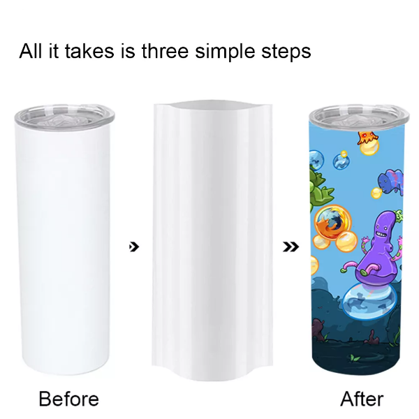 20oz Case ( 25 Units) Skinny Matte Straight Sublimation Tumbler