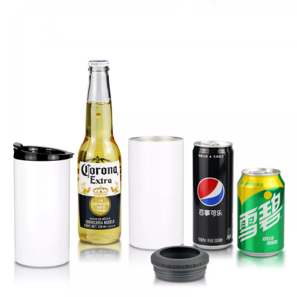 16oz Case (25 Units) 4 in 1 Sublimation Skinny Slim Can Cooler
