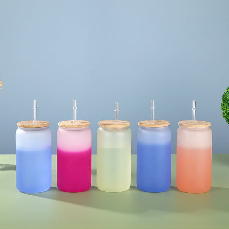 16oz Case (32Units) Gradient Glass Can Tumbler