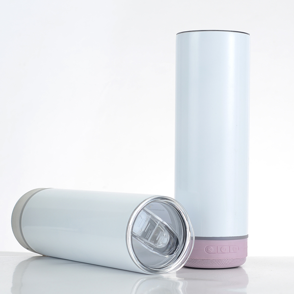 20oz CASE (1/25 UNITS) Straight Skinny Sublimation Bluetooth Speaker Tumbler Bluetooth Tumbler