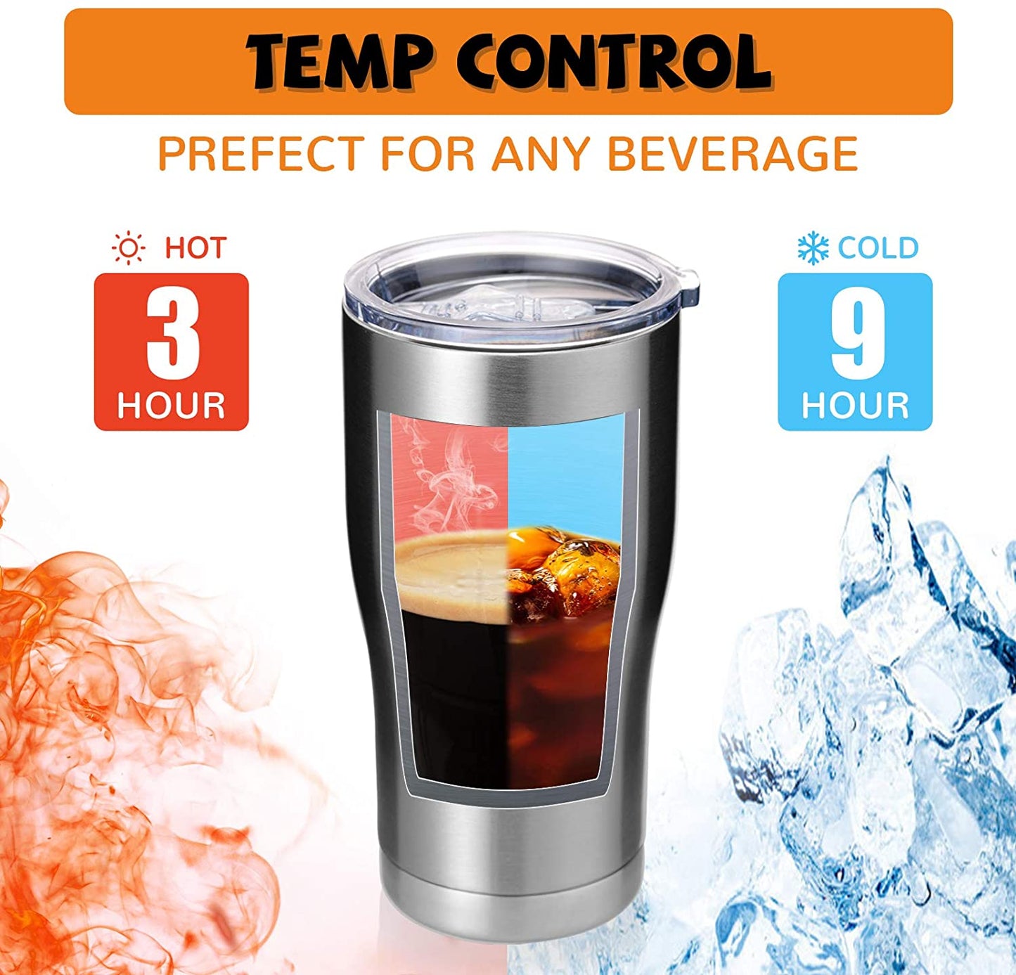 20oz Stainless steel Tumbler Powder Coated Thermal Coffee Cup Australia