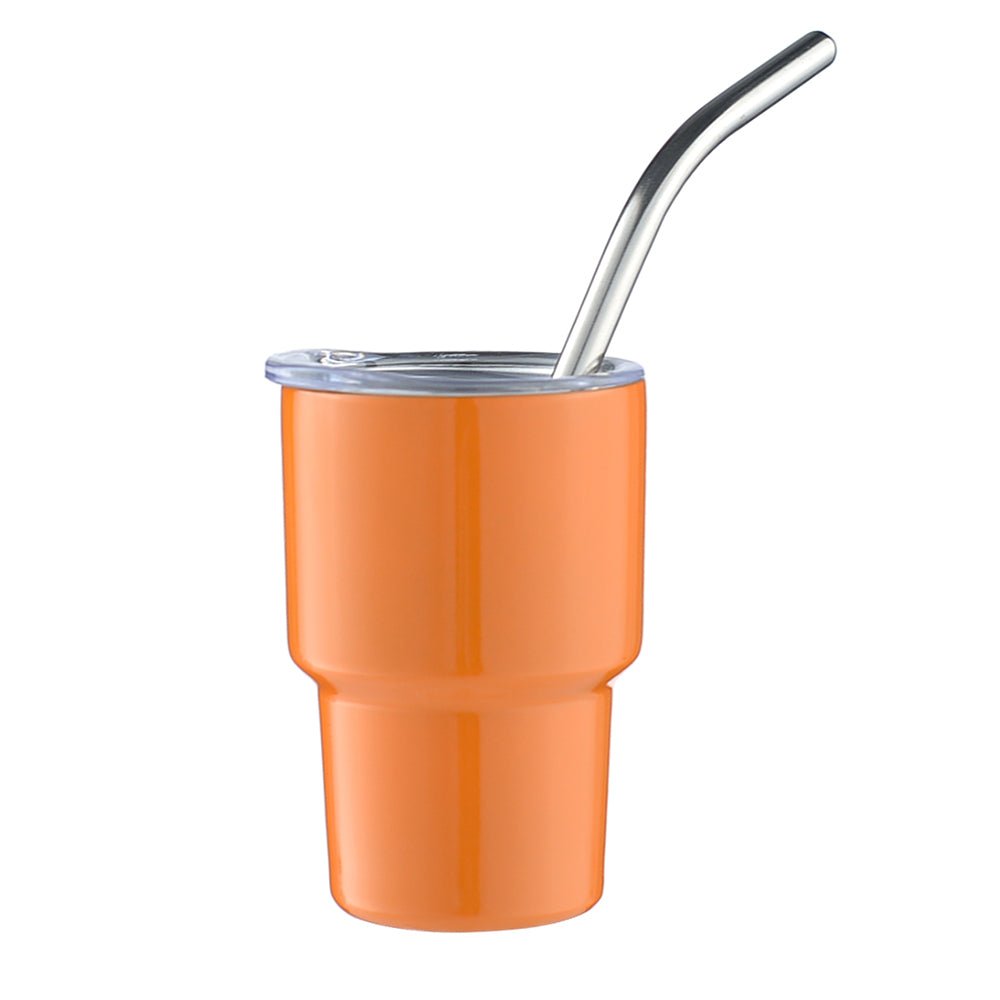 2 oz Case (18/50 Units) Sublimation Mini Car Cup Color Curved Double Wall Insulation with Straw